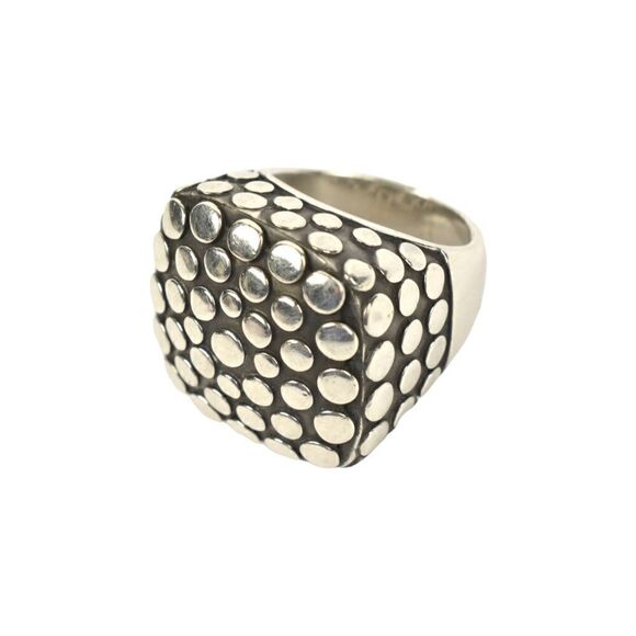 John Hardy Sterling Silver Dot Square Cocktail Ring.                 |Size: 7| - Picture 8 of 11